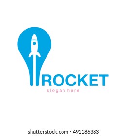 ROCKET VECTOR LOGO ICON SYMBOL TEMPLATE 