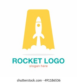 ROCKET VECTOR LOGO ICON SYMBOL TEMPLATE 