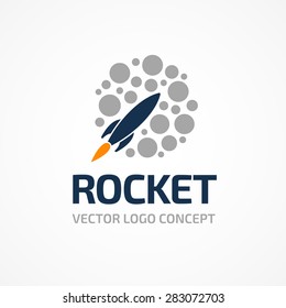 Rocket. Vector logo template