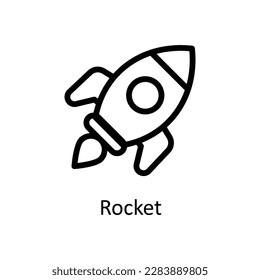 Rocket Vector   outline Icons. Simple stock illustration stock