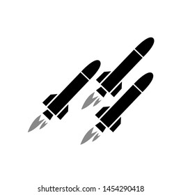 Rocket vector pictograph. Illustration style is flat iconic smooth blue symbol on a transparent background.