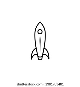 Rocket vector simple outline icon