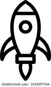 rocket vector thin line icon