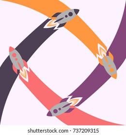 Rocket vector for web design