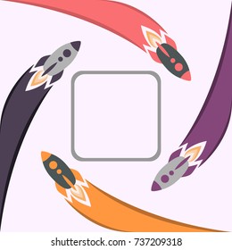 Rocket vector for web design