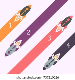 Rocket vector for web design