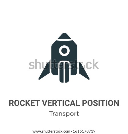 Rocket vertical position glyph icon vector on white background. Flat vector rocket vertical position icon symbol sign from modern transport collection for mobile concept and web apps design.