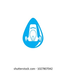 Rocket Water Logo Icon Design