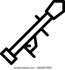 rocket with white background. rocket is a symbol of millitary.colour line icon.