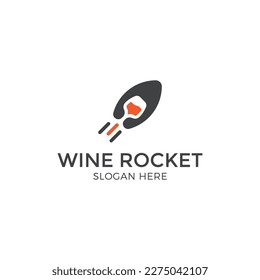 Logo de velocidad rápida de los vinos de cohete