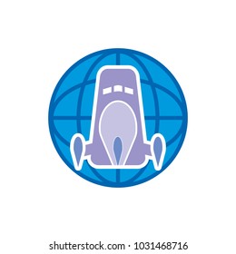 Rocket World Logo Icon Design