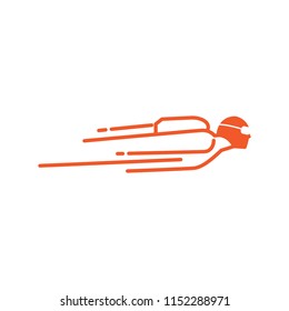 Rocketman.Fly with jet engine.logo icon illustration vector