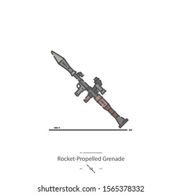 Rocket-Propelled Grenade - Line color icon