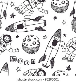 Rockets and astronauts pattern