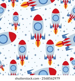 Rockets cartoon interconnect vector file. Aditable 