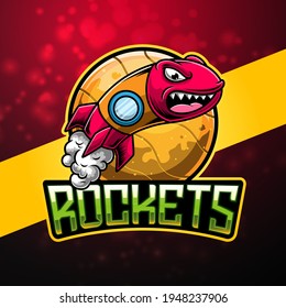 Rockets esport mascot logo design