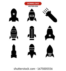 rockets icon or logo isolated sign symbol vector illustration - Collection of high quality black style vector icons
