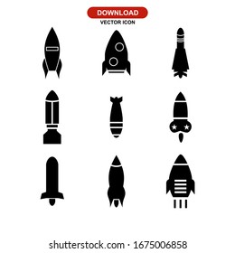 rockets icon or logo isolated sign symbol vector illustration - Collection of high quality black style vector icons
