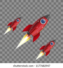 Rockets, icon. Vector illustration