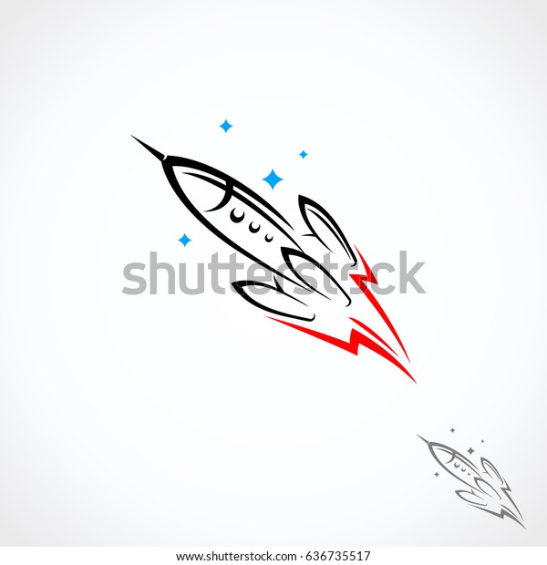 Rockets Labels Icons Set Vector Stock Vector (Royalty Free) 636735517 ...