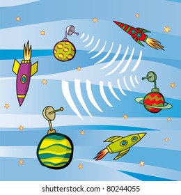 rockets and planets