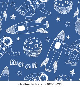 Rockets seamless pattern