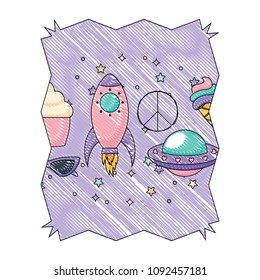 rockets and spaceships pattern