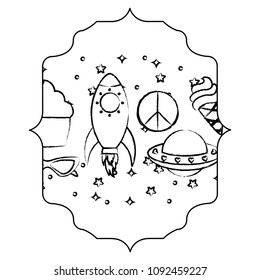 rockets and spaceships pattern