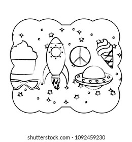 rockets and spaceships pattern