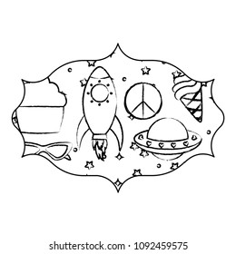 rockets and spaceships pattern