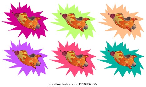 Rockets sticker vector
