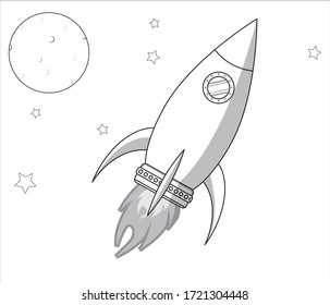 Rockets that will fly into space are dark and high