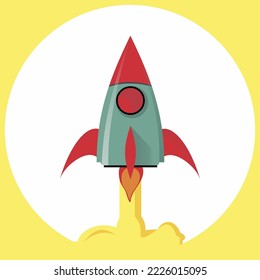 Diseño de vectores de iluminación de lanzamiento de cohete 