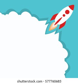 Rocketship for startup media.