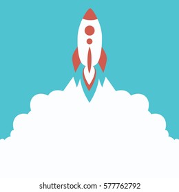 Rocketship for startup media.