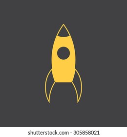 Rocket,shuttle flat simple style icon. Vector EPS8