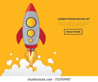 Rocket,start up concept design,vector