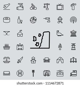 rockfall icon. Detailed set of minimalistic line icons. Premium graphic design. One of the collection icons for websites, web design, mobile app on colored background