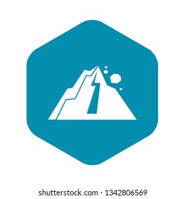 Rockfall icon in simple style isolated vector illustration