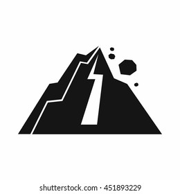 Rockfall icon in simple style isolated vector illustration