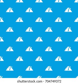 Rockfall pattern repeat seamless in blue color for any design. Vector geometric illustration