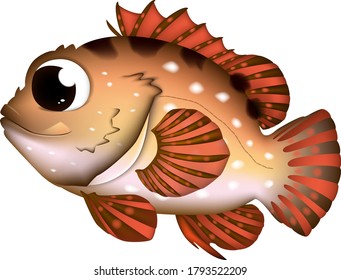 'Rockfish' character-art ,illustration, vector EPS format