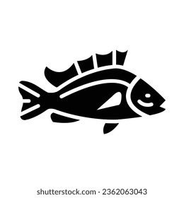 Rockfish Vector Glyph Icon For Personal And Commercial Use.
