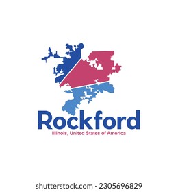 Rockford Illinois United States City Map Creative Design