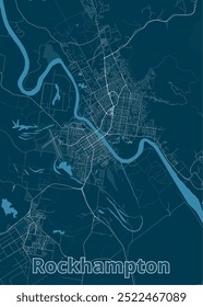 Cartaz do mapa artístico de Rockhampton, Austrália