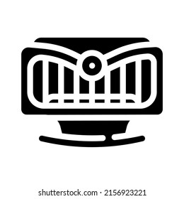 rocking bed glyph icon vector. rocking bed sign. isolated contour symbol black illustration