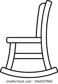 Rocking Chair Concept Vector Icon Design, Interior design Symbol, Home Office decoration Sign, Residential and Commercial Decor Elements stock illustration, Retirement or Old Age Home Graphic