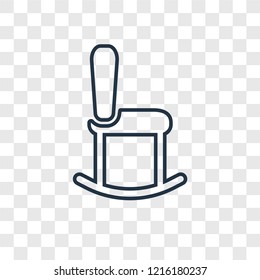 Rocking chair concept vector linear icon isolated on transparent background, Rocking chair concept transparency concept in outline style