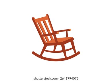 Rocking chair design vector on white background