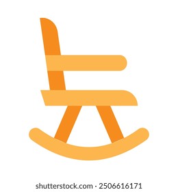 Rocking Chair Flat Icon Design For Personal nad Commercial Use